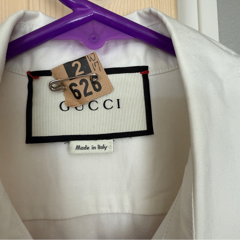 Gucci Women's White Button Down Shirt - Picture 5 of 16